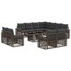 vidaXL Conjunto de Sof&aacute; de Jardim 12 unid. Cinza e Cinza Escuro
