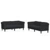 vidaXL 2 pcs conjunto de sof&aacute;s veludo preto