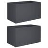vidaXL Vaso de Jardim 2 unid. Antracite 80 x 50 x 50 cm