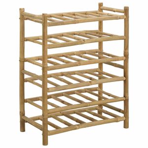 vidaXL Escorredor de Vinho Natural 57 x 29,5 x 72 cm Bambu