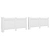 vidaXL Coberturas de radiador 2 pcs 172x19x81,5 cm MDF branco