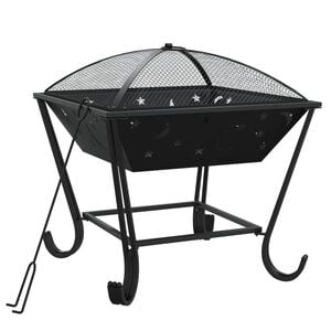vidaXL Braseira com ati&ccedil;ador 50 cm XXL a&ccedil;o