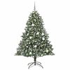 vidaXL &Aacute;rvore de Natal Artificial Verde 180 cm PVC, Pl&aacute;stico e A&ccedil;o