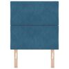 vidaXL Cabeceira com cabeceira Azul escuro 80 cm Veludo
