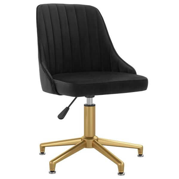 vidaXL Cadeiras de jantar girat&oacute;rias 6 pcs veludo preto