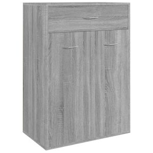 vidaXL Sapateira 60x35x84 cm derivados de madeira cinzento sonoma