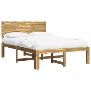 vidaXL Estrutura de Cama de Casal com Cabeceira ROSTOCK Branco