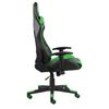 vidaXL Cadeira de gaming girat&oacute;ria PVC verde