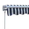 vidaXL Toldo dobr&aacute;vel 300 cm azul-marinho e branco
