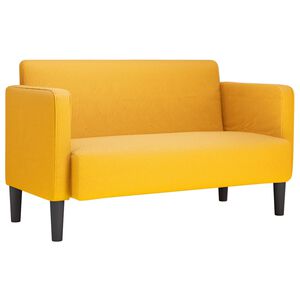 vidaXL Sofá-luvas 109 cm tecido corduroy amarelo-claro
