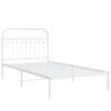vidaXL Estrutura de cama com cabeceira 100x200 cm metal branco