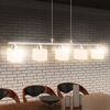 Lustre pendente com abajures quadrados de vidro com 5 x 3 W LED 80 cm