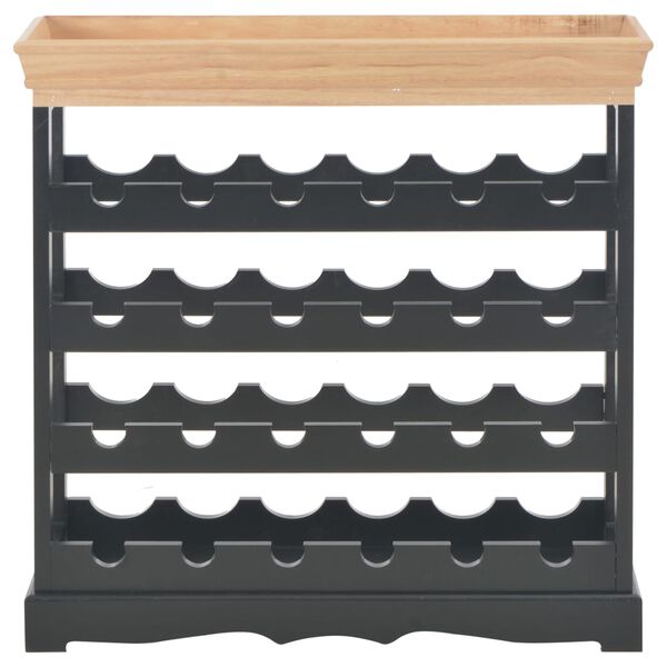 vidaXL Garrafeira 70x22,5x70,5 cm MDF preto