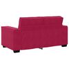 vidaXL Sof&aacute; de 2 lugares veludo 160x78x84 cm vermelho tinto