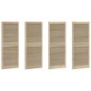 vidaXL Porta de Arm&aacute;rio com porta 4 pcs Natural 140,5 x 2,1 x 59,5 cm