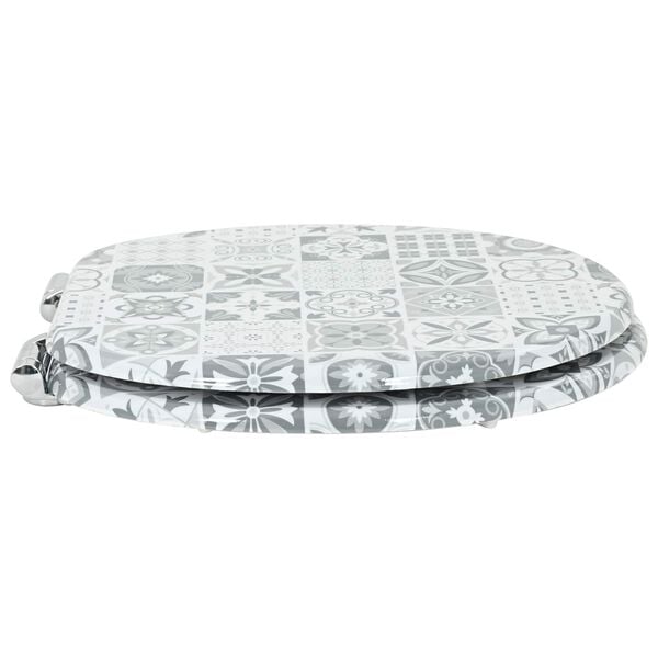 vidaXL Assento de Vaso Sanit&aacute;rio 2 pcs Porcelana Azul e Branca