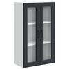 vidaXL Arm&aacute;rio de Vidro de Parede PORTO Preto 60 x 31 x 100 cm