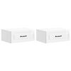vidaXL Gabinete de Canto Montado na Parede 2 pcs Branco Brilhante