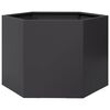 vidaXL Vaso/floreira de jardim hexagonal 69x60x45 cm aço preto