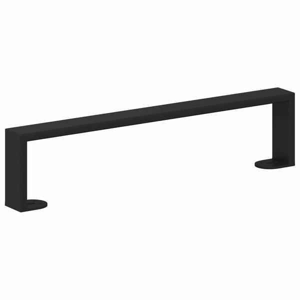 vidaXL P&eacute;s de M&oacute;veis 2 pcs Preto 43,6 x 4 x 10 mm Ferro