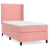 vidaXL Cama com molas/colch&atilde;o 80x200 cm veludo rosa