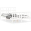 vidaXL Cama sem colch&atilde;o 140x200 cm madeira de pinho maci&ccedil;a branco