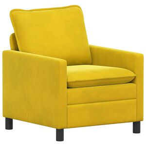 vidaXL Sof&aacute; Amarelo 76 x 81 x 87,5 cm Veludo