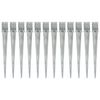 vidaXL Estacas de enterrar 12 pcs 10x10x91 cm a&ccedil;o galvanizado prateado