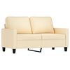 vidaXL 4 pcs conjunto de sof&aacute;s com almofad&otilde;es tecido cor creme