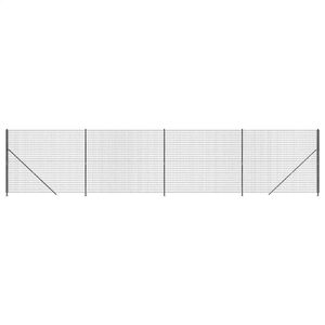 vidaXL Cerca de malha de arame com flange 1,4x10 m antracite