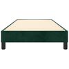 vidaXL Estrutura de cama com molas 90x190 cm veludo verde-escuro