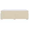 vidaXL Estrutura da Cama com colch&atilde;o Creme 90 x 190 cm tecido
