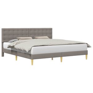 vidaXL Estrutura da Cama Cinzento-acastanhado 180 x 200 cm Tecido