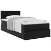 vidaXL Cama otomana com colch&atilde;o 80x200 cm couro artificial preto