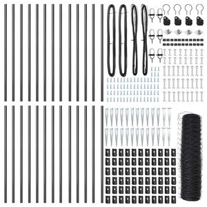 vidaXL Poste de Cerca Cinzento