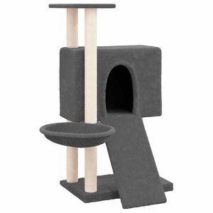 vidaXL &Aacute;rvore p/ gatos c/ postes arranhadores sisal 96 cm cinza-escuro