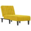 vidaXL Chaise longue veludo amarelo