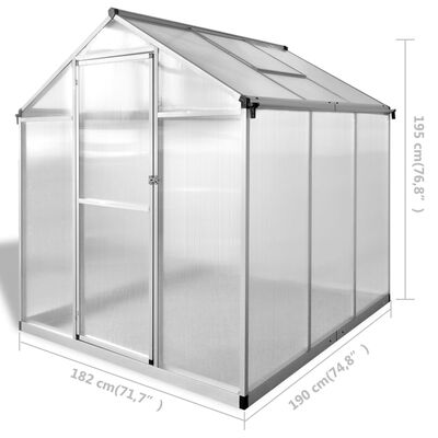 vidaXL Estufa reforçada com alumínio 3,46 m²