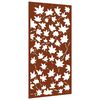 vidaXL Decora&ccedil;&atilde;o p/ muro jardim 105x55 cm a&ccedil;o corten design folha &aacute;cer