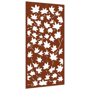 vidaXL Decora&ccedil;&atilde;o p/ muro jardim 105x55 cm a&ccedil;o corten design folha &aacute;cer