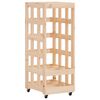 vidaXL Suporte de lenha c/ rodas 40x49x110 cm pinho maci&ccedil;o