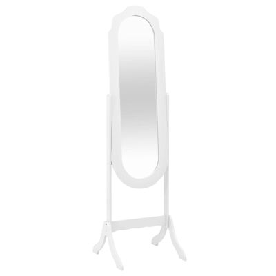 vidaXL Espelho de pé 45,5x47,5x160 cm derivados de madeira branco
