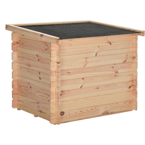 vidaXL Casota para c&atilde;o 102,5x88x84 cm madeira de pinho maci&ccedil;a 14 mm