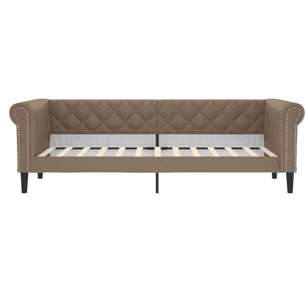 vidaXL Sof&aacute;-cama 80x200 cm couro artificial cor cappuccino