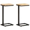 vidaXL Mesas de apoio 2 pcs 31,5x24,5x64,5 cm mangueira &aacute;spera