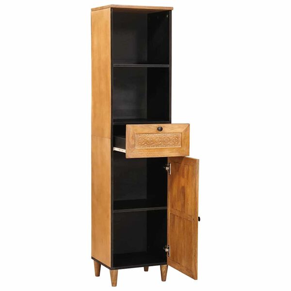 vidaXL Armário de Banheiro com gaveta Marrom Claro 38 x 33 x 160 cm