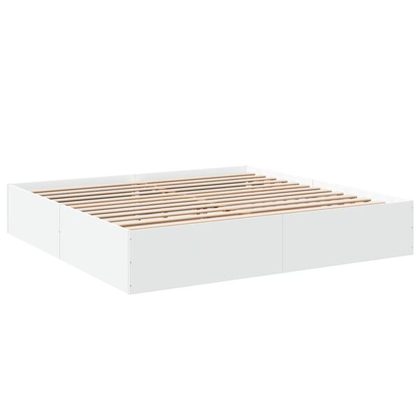 vidaXL Estrutura de cama 200x200 cm derivados de madeira branco