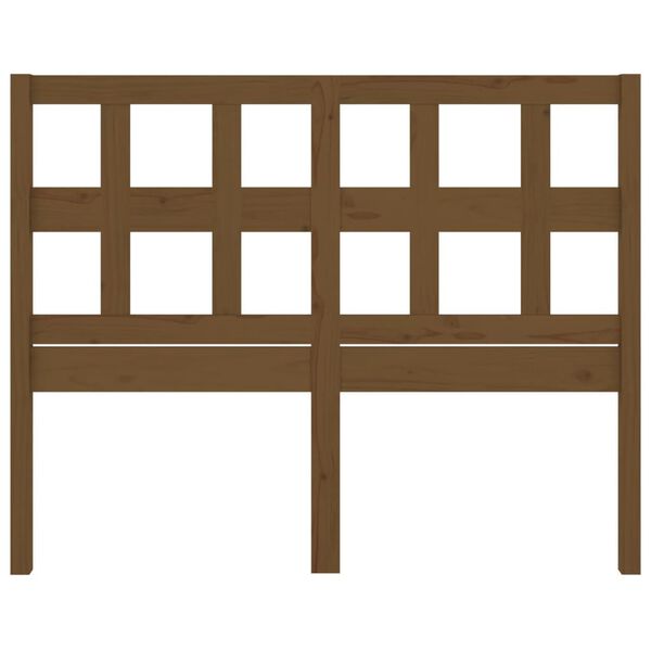 vidaXL Cabeceira de cama 205,5x4x100 cm pinho maciço castanho mel