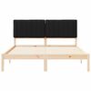 vidaXL Estrutura de Cama com Cabeceira Estofada Preto 160 x 200 cm