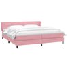 vidaXL Cama com molas/colch&otilde;es 180x210 cm veludo Rosa